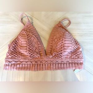 Anemone Blush Pink Lace Bralette – Size Large – Like New!